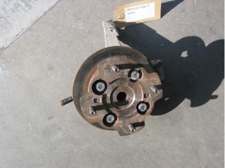 Steering knuckle with brake disc left front Microcar Virgo