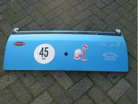 Rear door, blue (light damage) Microcar Virgo 1 & 2