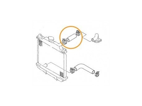 Upper radiator hose Kubota