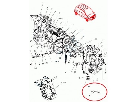 Verloopstekker telleraandrijving Microcar MC