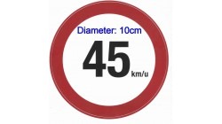 45 KM-Aufkleber brommobiel (10cm)