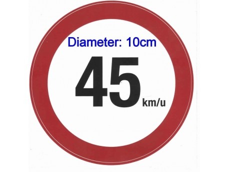 45 KM sticker 10 cm